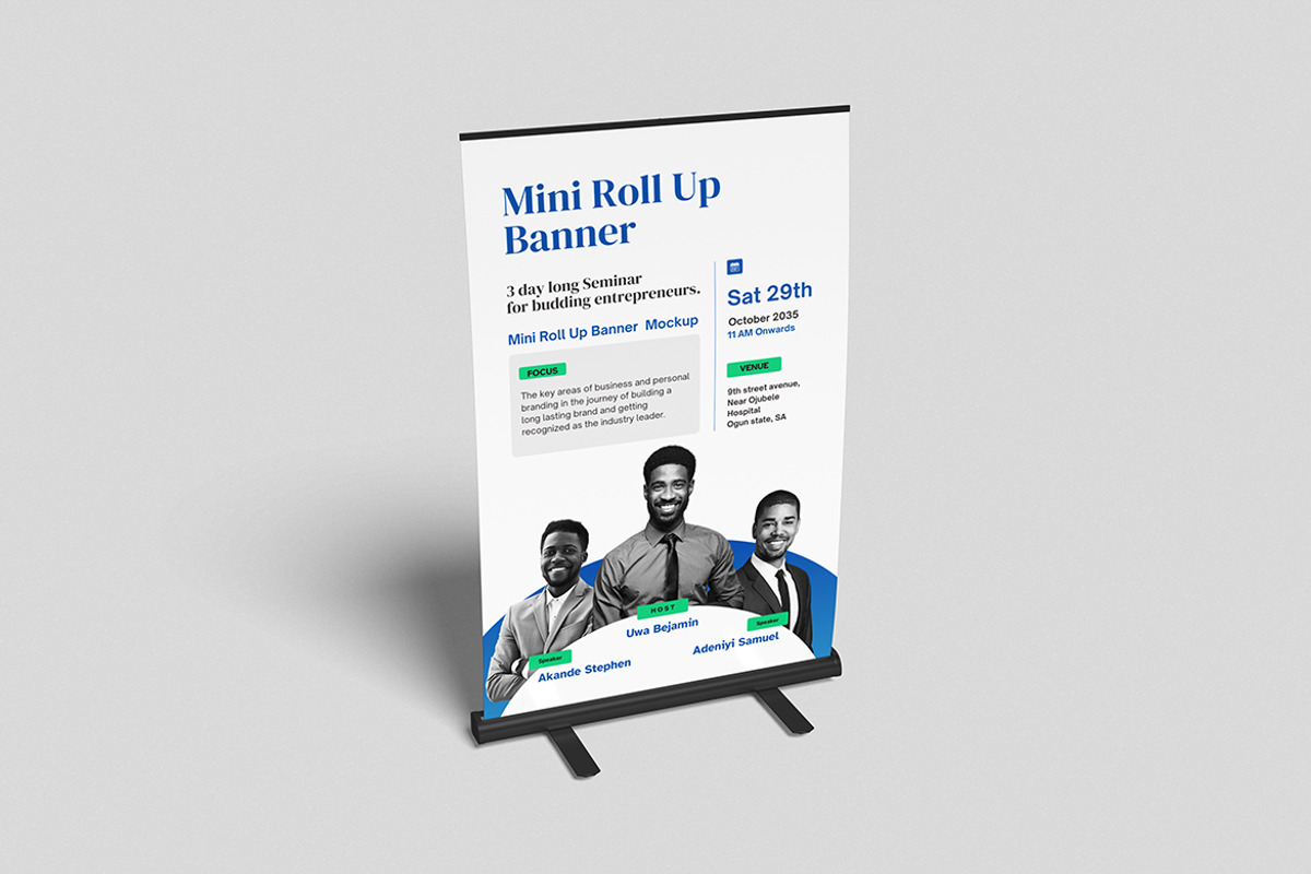 Mini Roll Up Banner Mockup, an Advertising Mockup by swsi-studio (Photo 5 of 5)