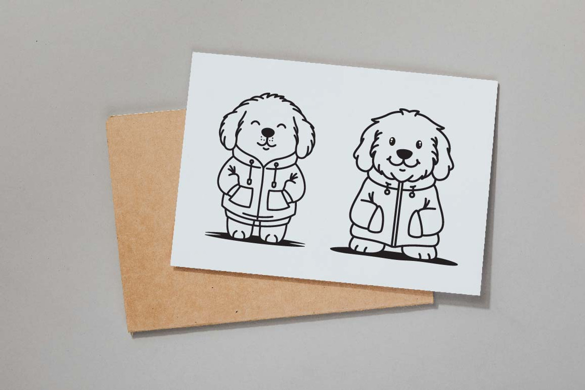12 Cute Dog Wearing Jacket Coat, an Animal Illustration by jongcreative (Photo 3 of 6)