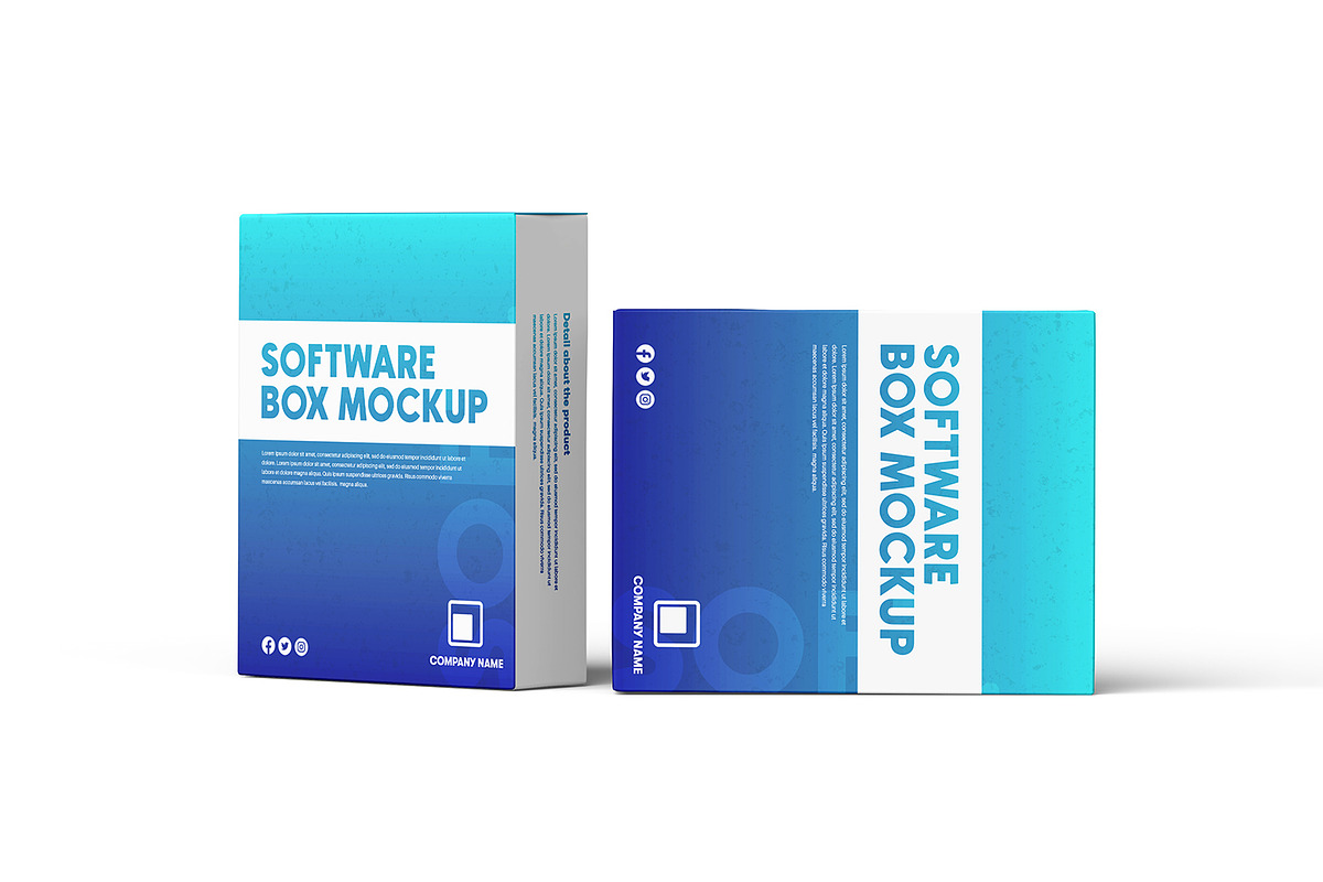 Software Box Mockup, a Packaging Mockup by Ram Studio LLC