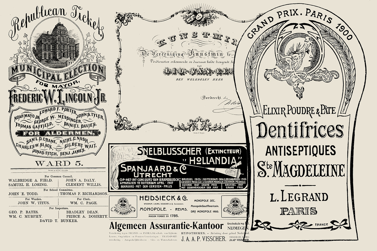 Vintage Advertising Overlays, an Illustration by ephemoire (Photo 2 of 8)