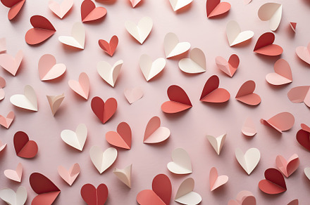 Decorative paper hearts. Valentines day, a Holiday Photo by AlyaAnd