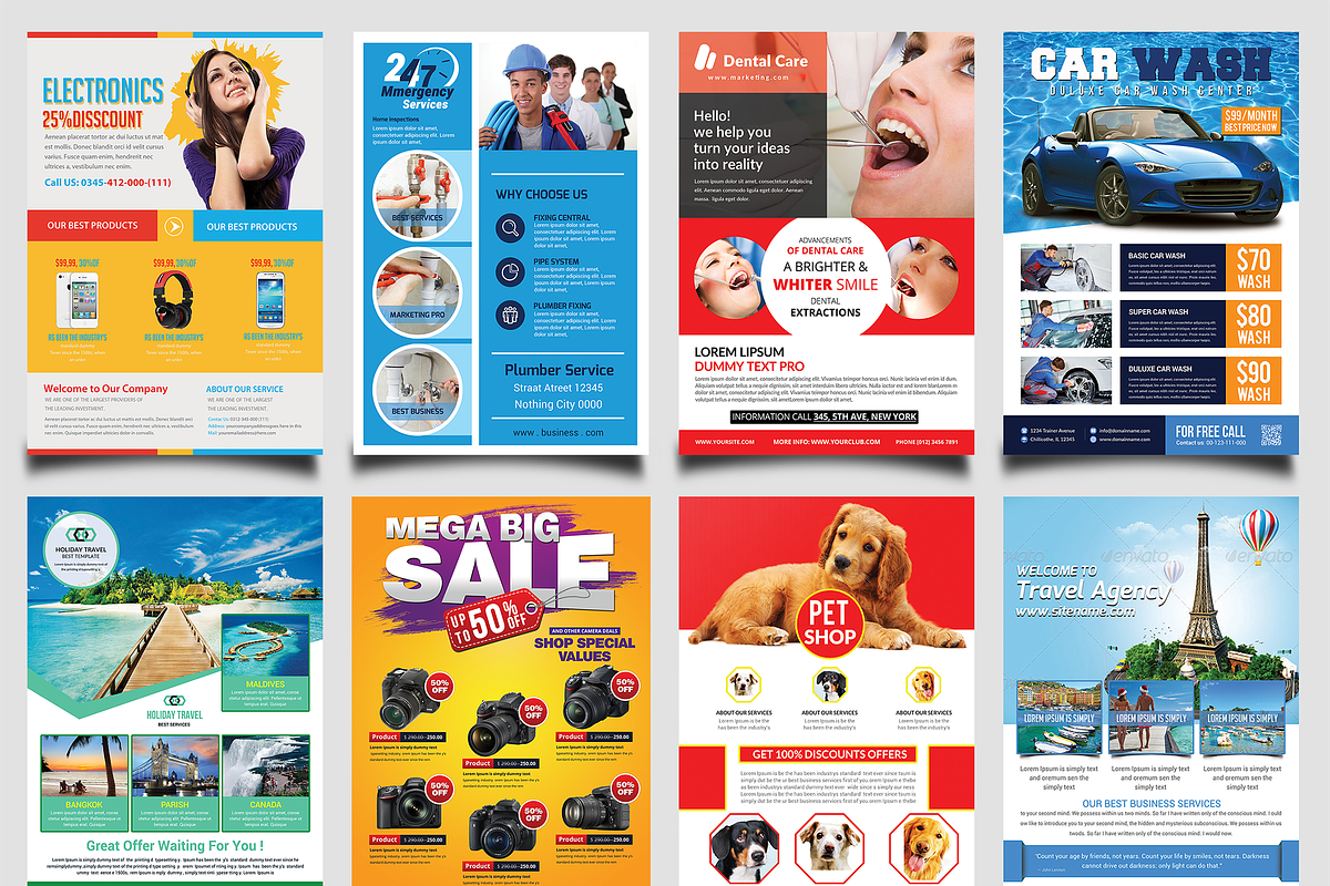 New-150 Multipurpose Flyers Bundle, a Flyer Template by AfzaalGraphics (Photo 27 of 35)