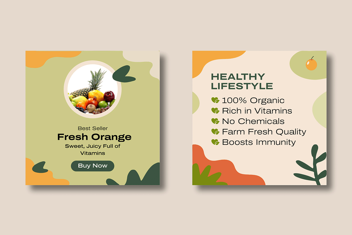 Healthy Food Social Media Template, a Social Media Template by MightyDesign (Photo 4 of 8)