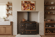 Autumn Pumpkins & Flowers Wall Art, a Background Graphic by Floraphoria (Thumbnail 12 of 12)