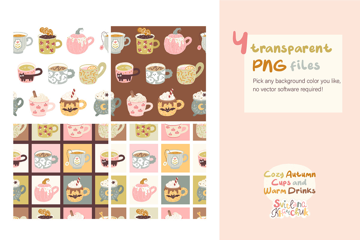 Cozy Autumn Cups and Warm Drinks, a Seasonal Illustration by Svitlana Kharchuk (Photo 6 of 13)
