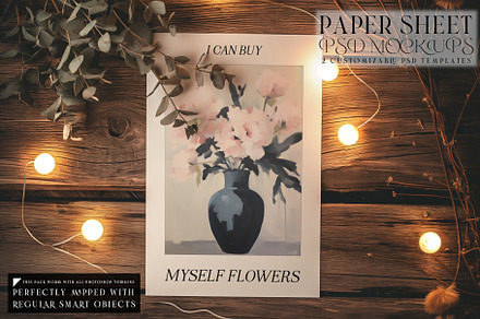 Blank Paper Sheet Mockups, a Books & Magazine Mockup by mock-ups