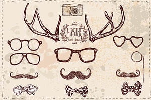 Hipster Hand Drawn