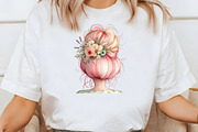 Messy Bun Spring Girls Clipart, an Illustration by Designworld (Thumbnail 6 of 8)