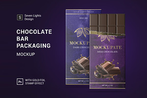 Chocolate Bar Packaging Mockup