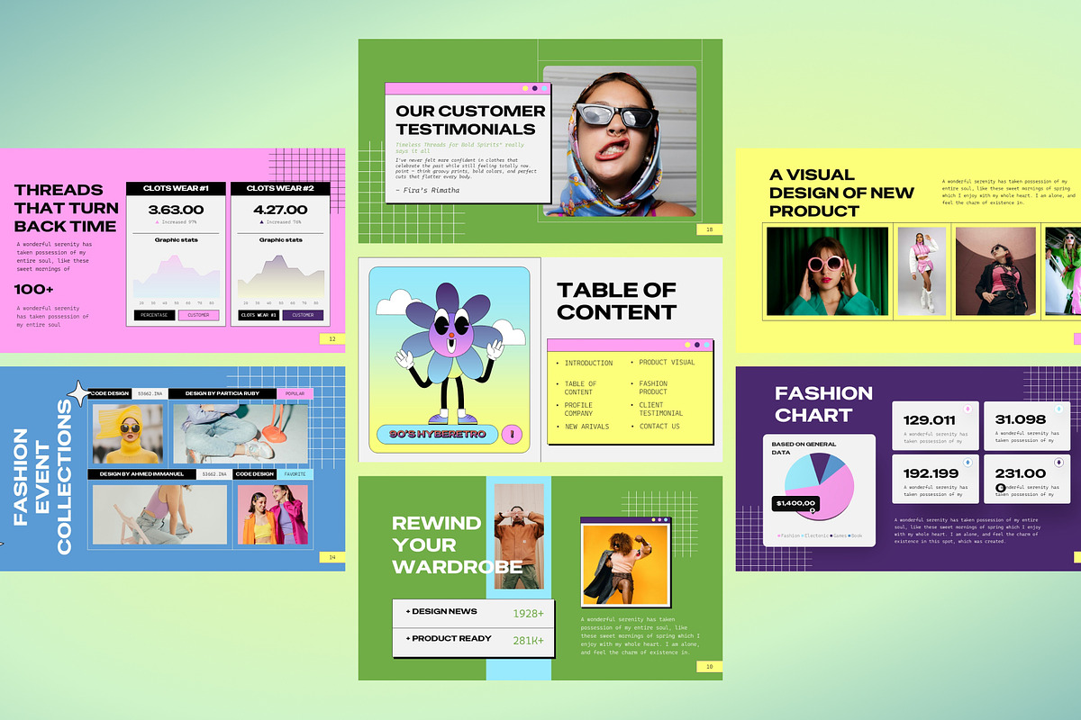 90's brutalism style PowerPoint, a Presentation Template by Premast (Photo 5 of 5)