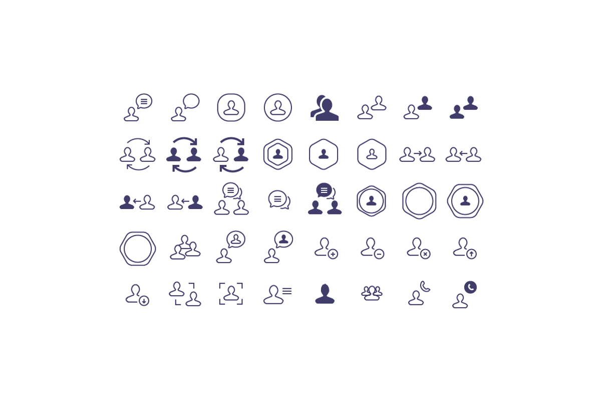 80 Account Vector Stroke Icons, an Icon by Samoylov (Photo 3 of 3)