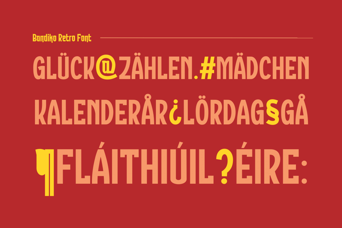 Bandiko | Retro Condensed Font, a Sans Serif Font by twinstd (Photo 3 of 13)