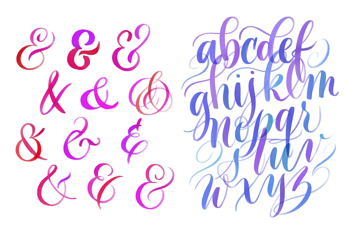 Inky Lettering Procreate Brush Set, a Brush Add-On by Molly Suber Thorpe (Photo 3 of 14)