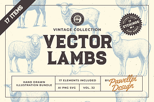 Vector Lamb Illustrations Vol. 32