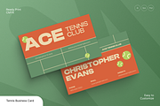 Modern Tennis Business Card, a Business Card Template by Annora Studio (Thumbnail 1 of 6)