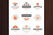 36 Fast Food Logos and Badges, a Branding & Logo Template by Vasya Kobelev (Thumbnail 4 of 18)