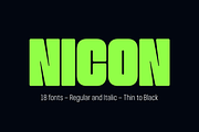 Nicon, a Sans Serif Font by Sign Studio (Thumbnail 1 of 15)