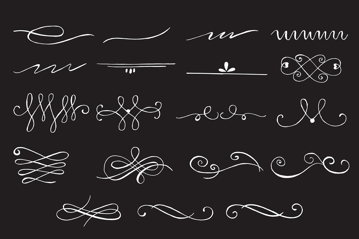 40+ Hand Design Element Cliparts V5, a Decorative Illustration by ...