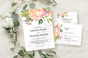 Blush Floral Wedding Invitation Set, an Invitation Template by DesignDevisers (Thumbnail 12 of 15)