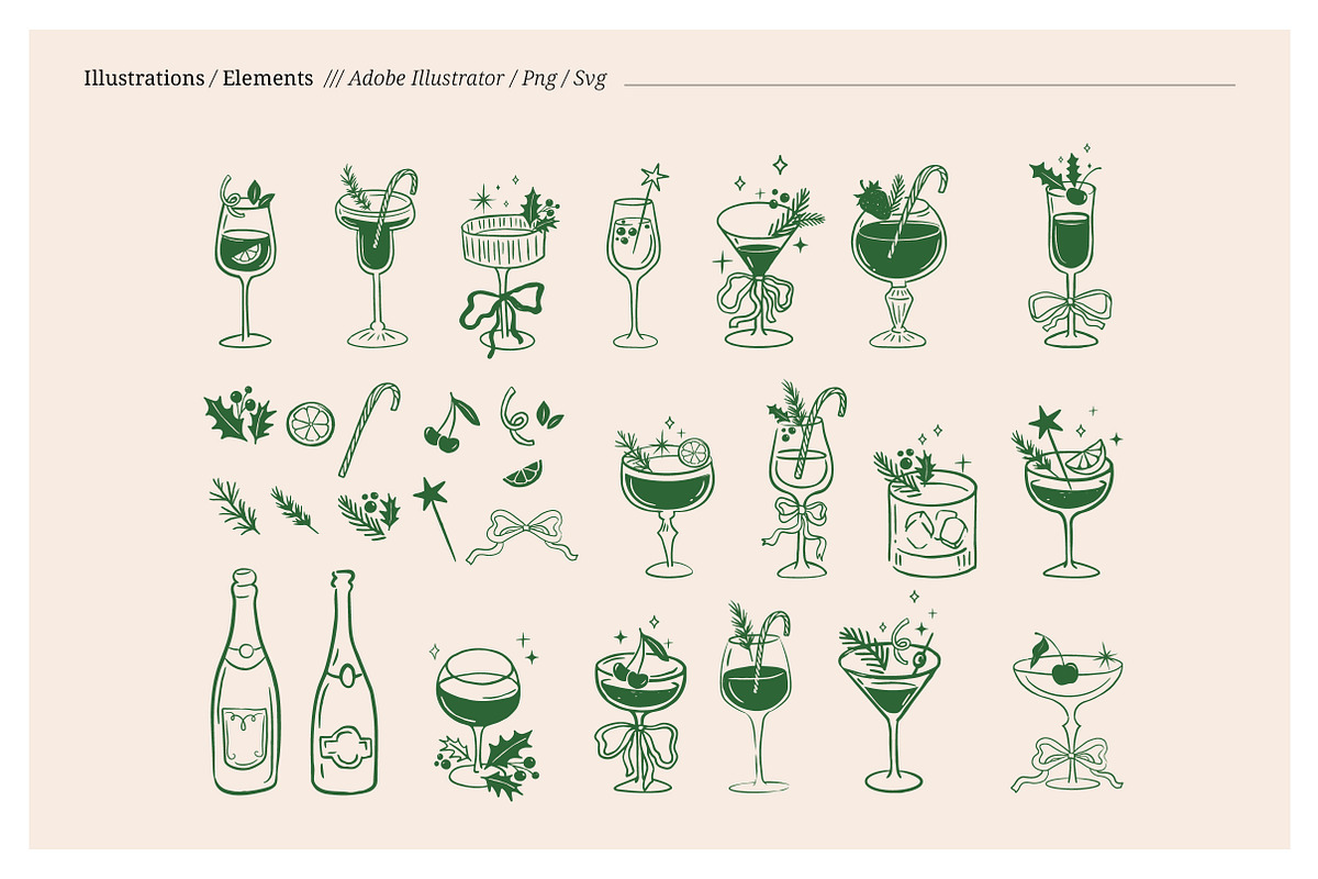 Festive Cocktails collection, a Graphic by Marish (Photo 7 of 8)