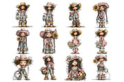 Cowgirl PNG Clipart Bundle, a Person Illustration by Nicolle's Colorful Art (Thumbnail 6 of 6)