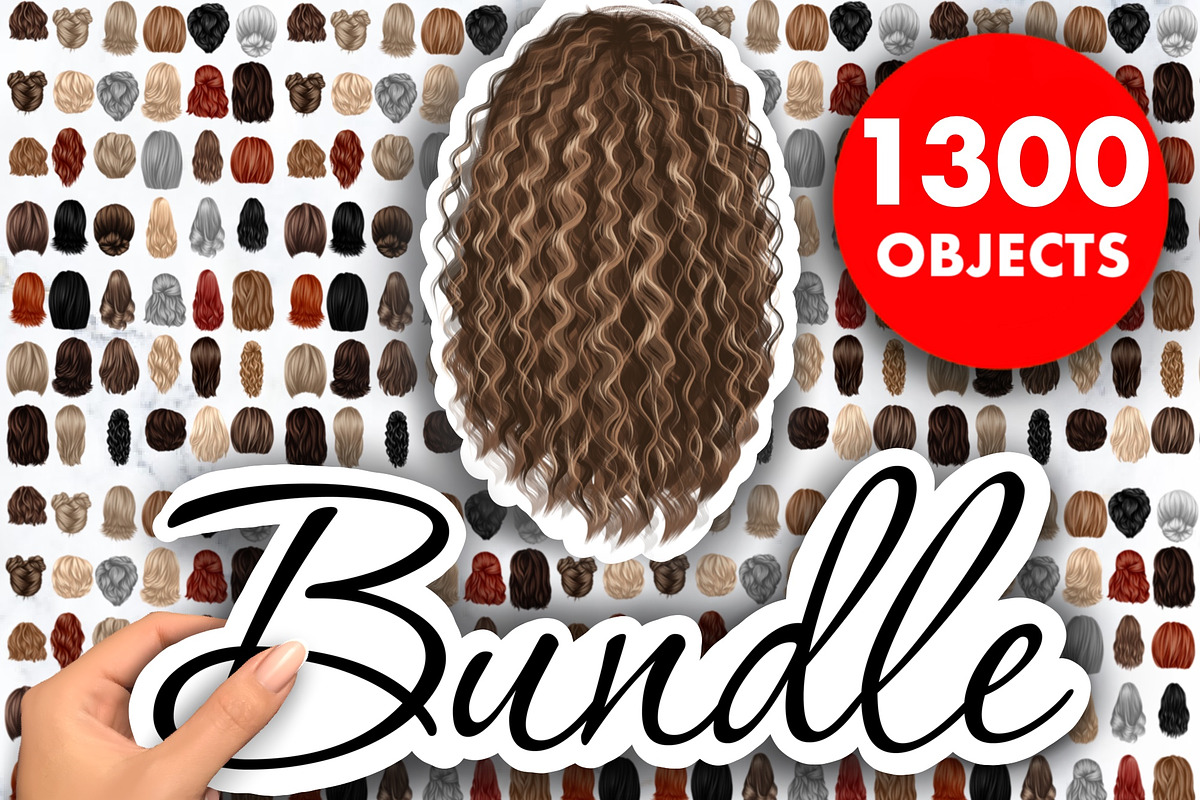 1300 hairstyles bundle, an Illustration by Elenbushe (Photo 1 of 10)