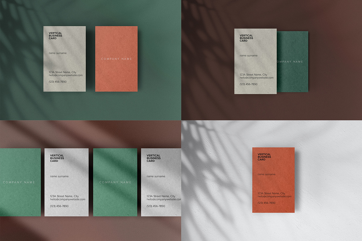 Vertical Business Card Mockup, a Product Mockup by dpi (Photo 7 of 7)