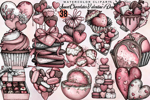 Sweet Chocolates Valentine's Day Cli, an Illustration by SVGArt