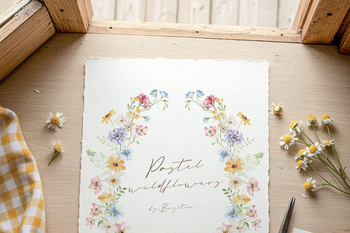 Watercolor Flower -PASTEL WILDFLOWER, a Decorative Illustration by Beigetime (Photo 7 of 15)