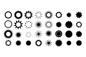 Circle sticker set. Wavy edge promo, an Illustration by Nenahliadava Design