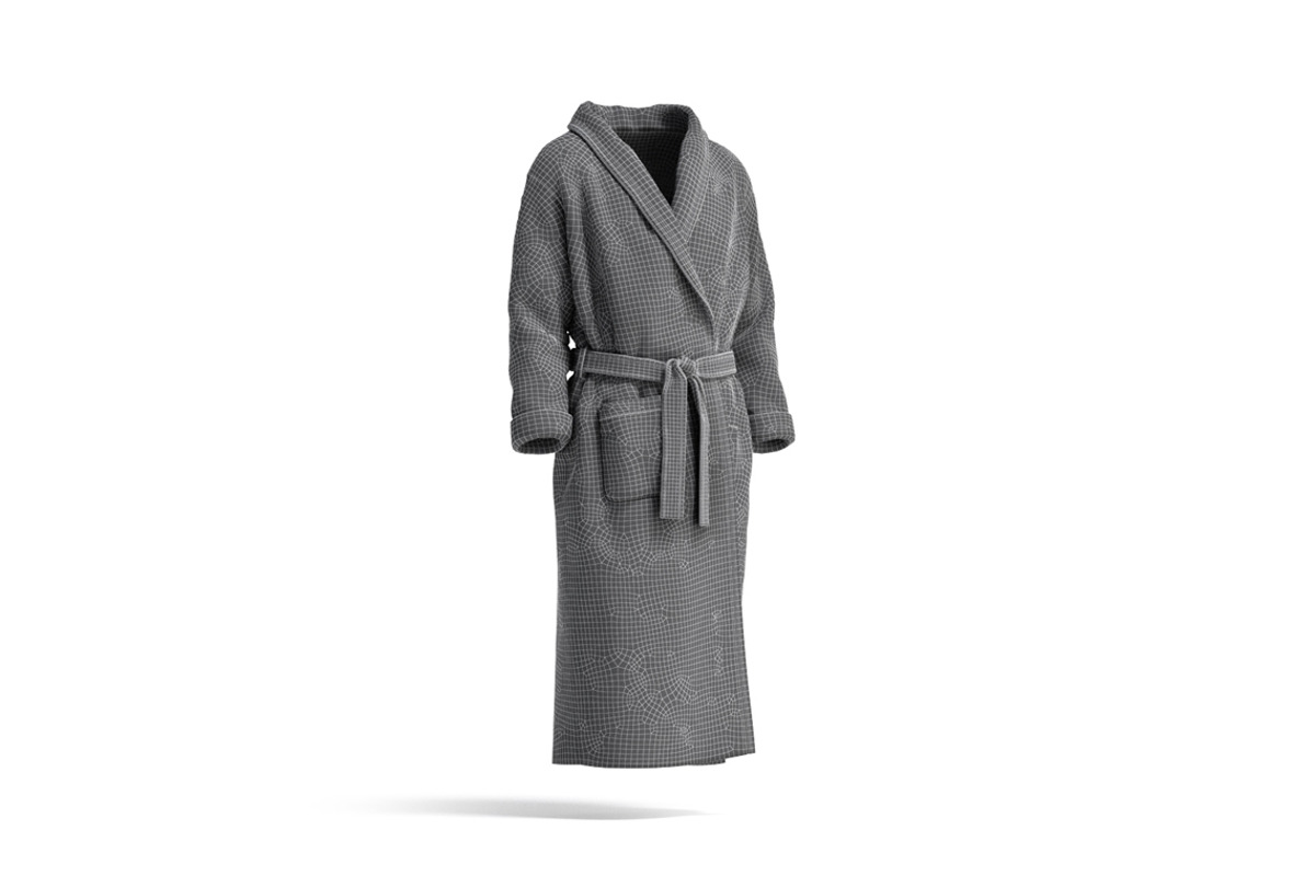 Black Hotel Bathrobe 3D Model, an Object 3D Model by rebrandy (Photo 7 of 9)