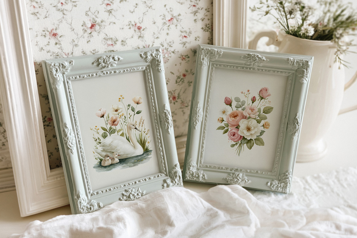 Château Bloom Vintage Frame Mockups, a Household Mockup by NikiArts (Photo 11 of 12)