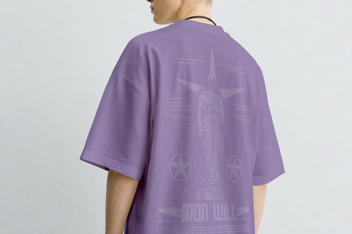 T-Shirt Back Mockup PSD Female Model, a Shirt Mockup by Rymden_Fl (Photo 2 of 5)