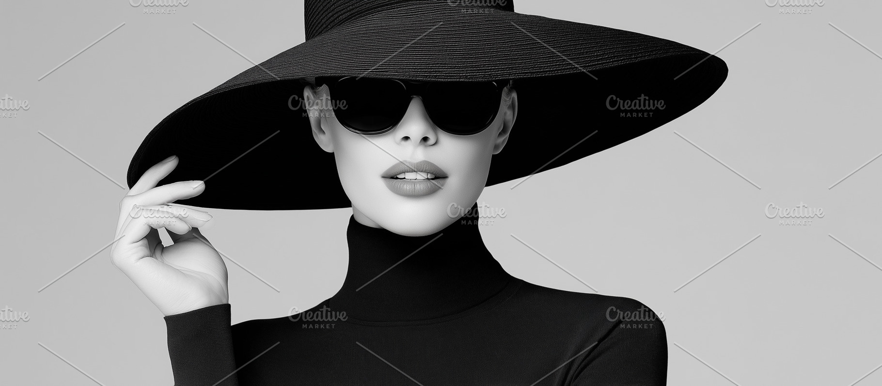 Stylish woman in a black hat, a Beauty & Fashion Photo by MistyDay