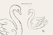 28 Adobe Illustrator Sketch Brushes, a Brush Add-On by Jenteva Art (Thumbnail 9 of 16)