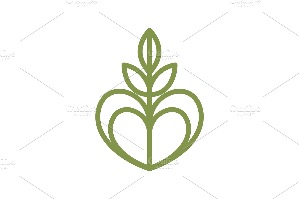 botanical love line logo design, a Branding & Logo Template by devastd