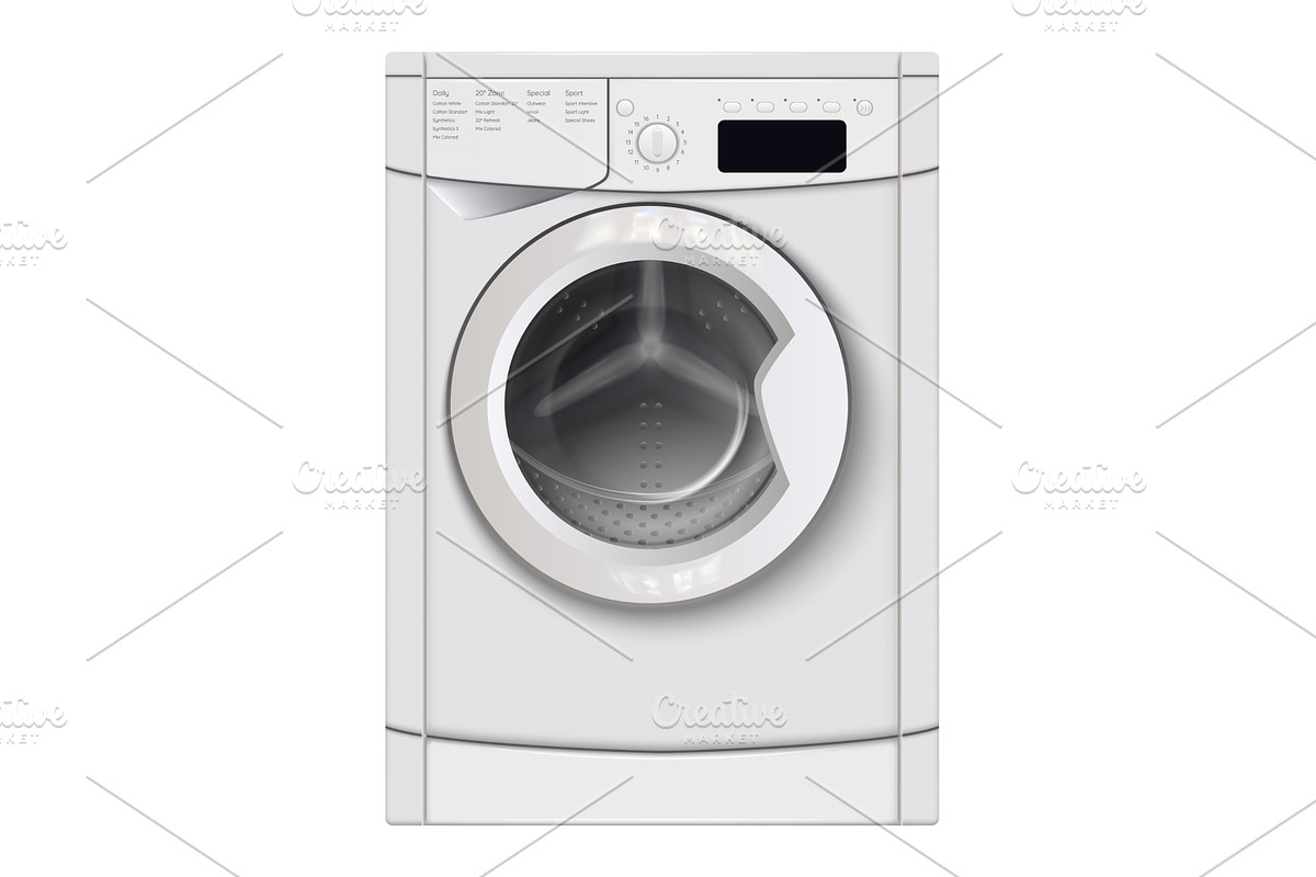 Realistic washing machine, an Object Illustration by Things for designers