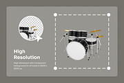Music Instrumental 3D Icon Pack, a Food Illustration by twinstd (Thumbnail 3 of 7)
