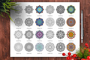 Mandala Vector Ornaments Bundle, a Decorative Illustration by pixaroma (Thumbnail 36 of 43)