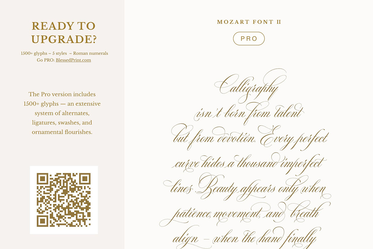 The Mozart Script, a Script Font by Blessed Print (Photo 20 of 21)