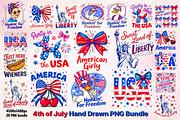 4th of July Hand Drawn PNG Bundle, an Object Graphic by GlitterCraft (Thumbnail 1 of 61)