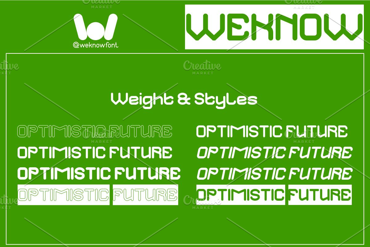 Optimistic Future font, a Font by weknow (Photo 7 of 8)