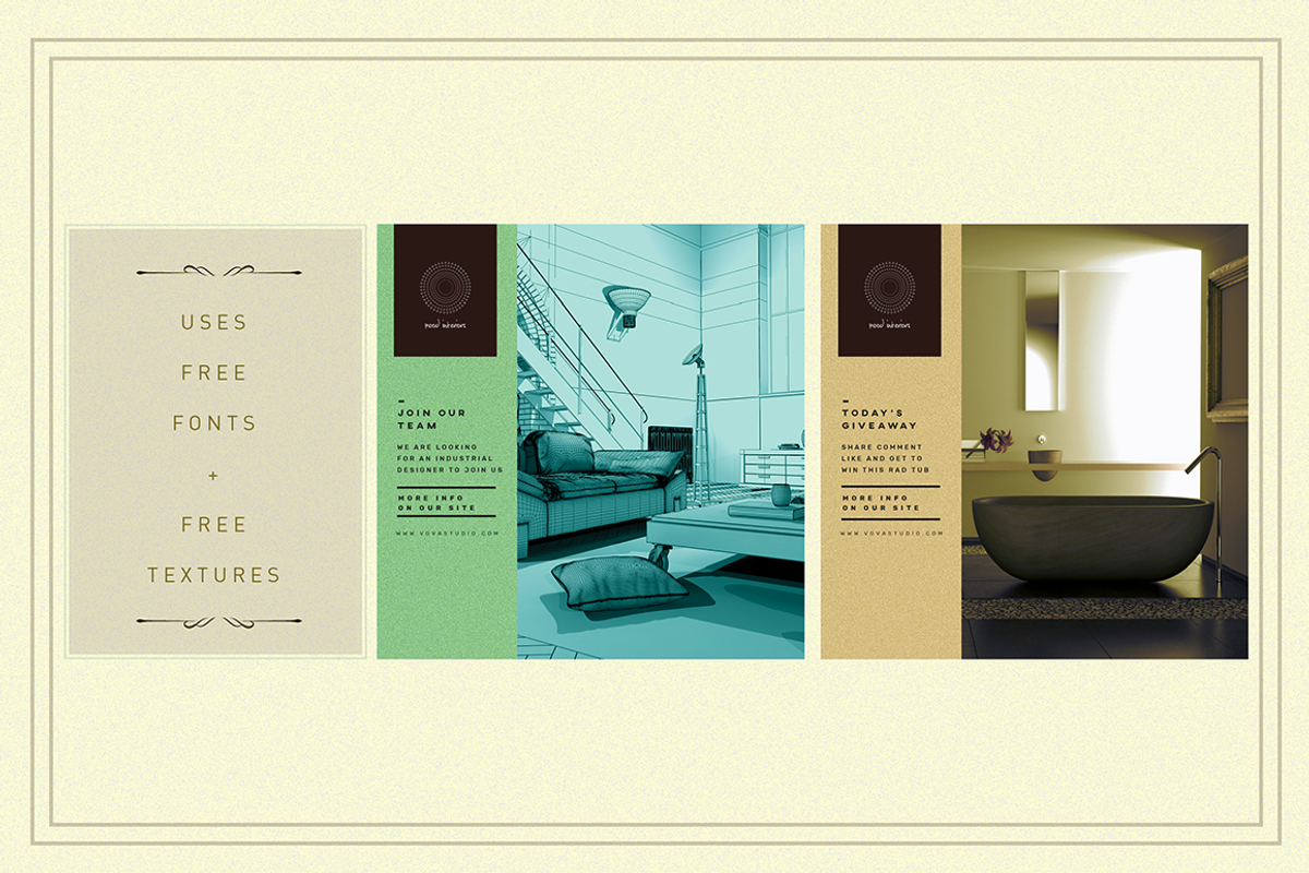 MOOD Interiors SocialMedia Templates, a Social Media Template by Vova (Photo 11 of 12)