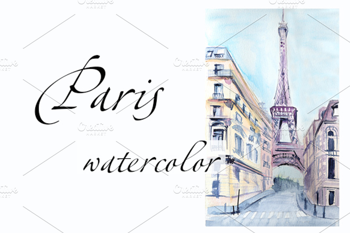 Paris eiffel tower, an Illustration by lilisavelieva (Photo 2 of 2)