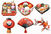 Watercolor Japan Clipart, an Illustration by Libby Wishes (Thumbnail 3 of 5)