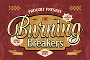 Burning Breakers -  Trio Fonts, a Script Font by Burntilldead (Thumbnail 1 of 12)
