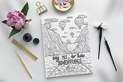 Coloring Pages Inspirational quotes, an Illustration by ChristinaDesigns (Thumbnail 3 of 7)