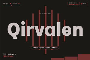 Qirvalen, a Sans Serif Font by Propertype