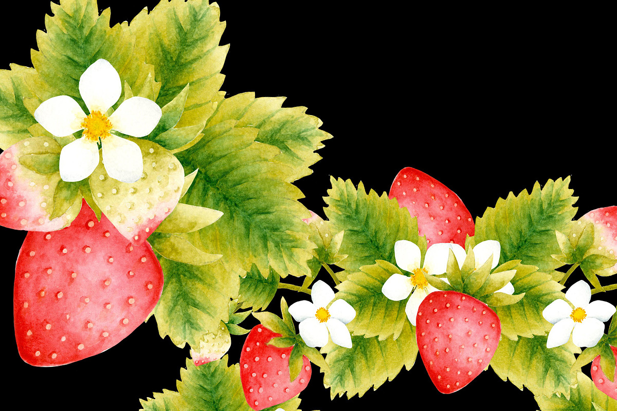 Strawberry clipart, an Illustration by DarinaDigital (Photo 3 of 4)