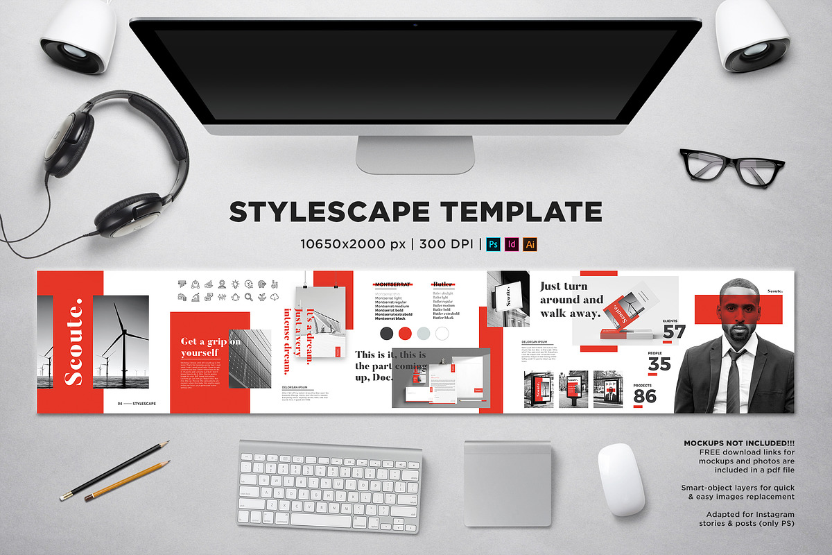 Stylescape / Moodboard Template 04, a Product Mockup by Andre28 (Photo 1 of 6)